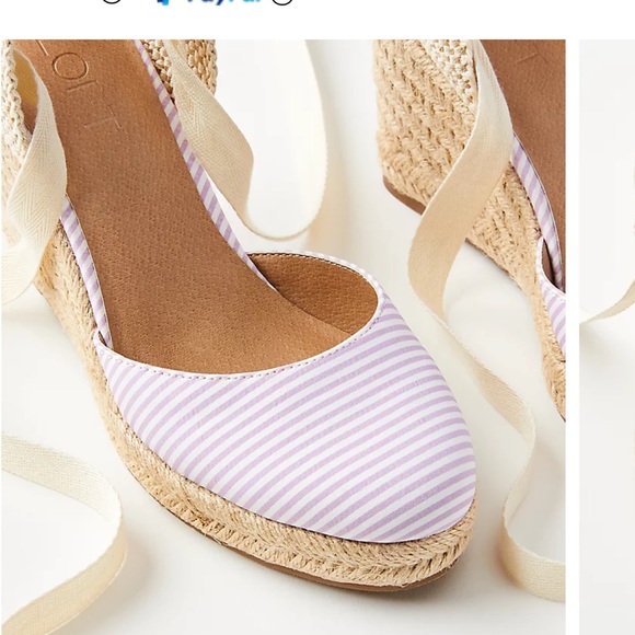 Seersucker espadrilles wedges - Picture 2 of 7